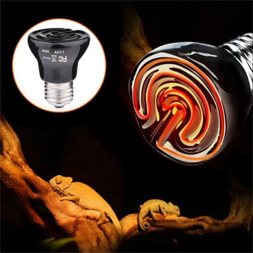 E27 Pet Heating Lamp Infrared Ceramic Lizard Tortoise Spider Reptiles Box Heater Warmer Heat Bulb Brooder 25W 50W 75W 100W 220V