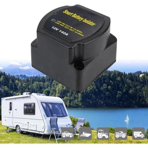 LEEPEE Voltage Sensitive Split Charge 12V 140A Charge 2 Battery Bank Relay VSR ​for Camper Car Smart Battery Isolator