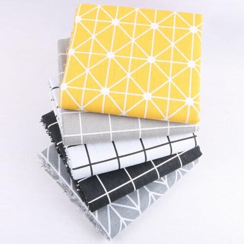 Nanchuang 5Pcs/Lot Printed Patchwork Cotton Linen Fabric For DIY Handicraft Sewing Tablecloth Placemat Bag Material 45x45cm