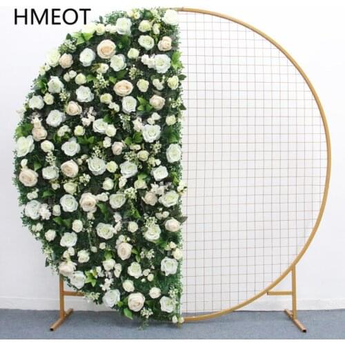 Custom Creative Semicircle Floral Arrangement For Wedding Arch Decorarion Artificial Flower Row Party Backdrop Rose Flower Wall