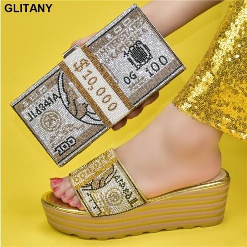 New Arrival Ladies Italian Women Shoe and Bag Set Italian Shoe with Matching Bag Set 2021 Nigerian Shoes and Bag Set for Party