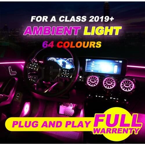 Upgrade 64 colors Ambient light For W177 A class A200 Atmosphere Lamp advanced light cover