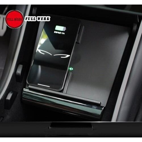 Updated Wireless Car Phone Charger for Tesla Model 3 Dual USB Central Control Charging Board Fast Charging Plate Holder