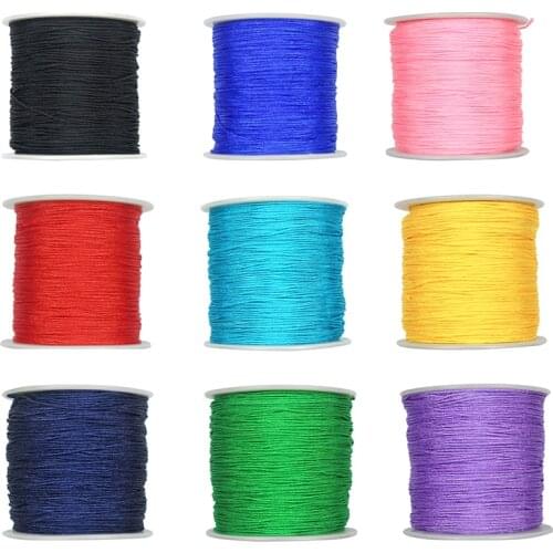 0.8mm Thick Woven DIY Accessories Line 72 Chinese POLYESTER FIBERS Twine Knot Wire Jewelry Bracelet Necklace Braiding Line