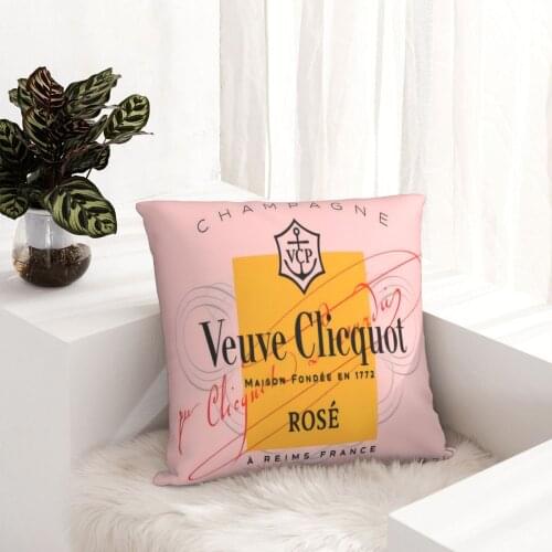 Veuve Clicquot Champagne Pillow, Fashion Household Goods, Square Pillow Case, Multi-Size (without inner cushion)_hg01