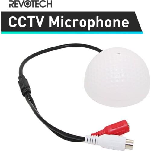 Golf Type Audio CCTV Microphone Surveillance Wide Range Sound Pickup Audio Monitor for Security Camera