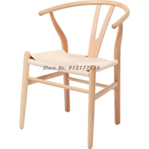 Y Chair Solid Wood Nordic Modern Minimalist Rattan Windsor Chair Dining Table And Chair Combination Living Room Bedroom Home Stu