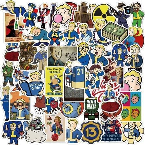 10/30/50PCS Fallout Game Stickers Laptop DIY Guitar Luggage Fridge Skateboard Car Waterproof Graffiti Sticker Decal Kid Toys