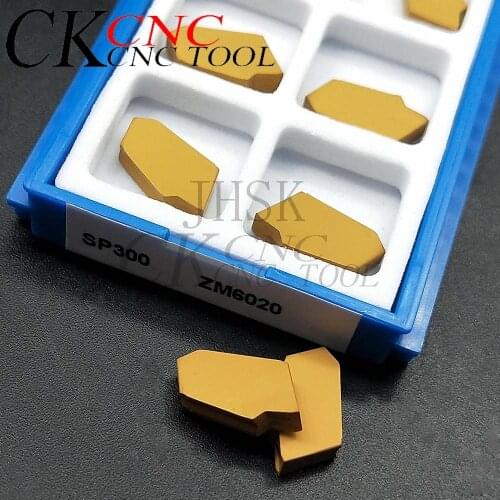 10pcs SP300 ZM6020 High quality carbide grooving inserts cutter lathe slotted SP 3mm blades CNC lathe CNC SPB tool holder
