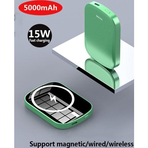 15W Wireless For magsafe Power Bank For iphone 12 12mini 12pro 12pro max charging auxiliary battery Portable External Battery