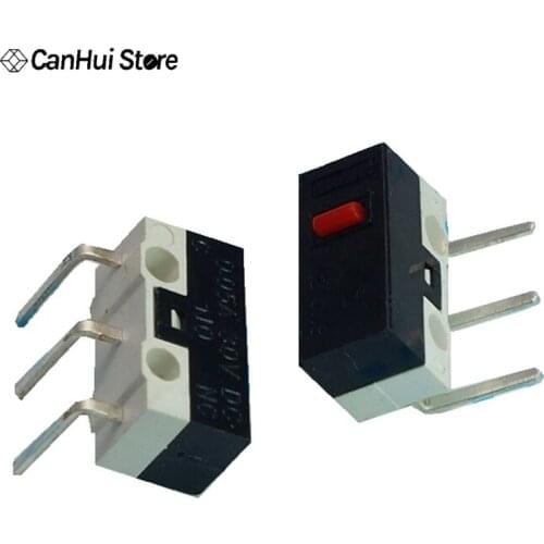 20Pcs Sample Right Angle Bend 3 Pins Micro Snap-acting Mouse Switch Microswitch Right/Left Mouse Switch Push Button switch New