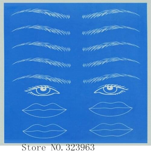 Free shipping Permanent Makeup Eyebrow lips eyebrow Tattoo Practice Skin Training Skin Set For Beginners