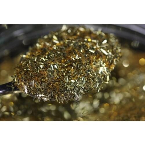 Champagne Tinsel Bar Shape Glitter