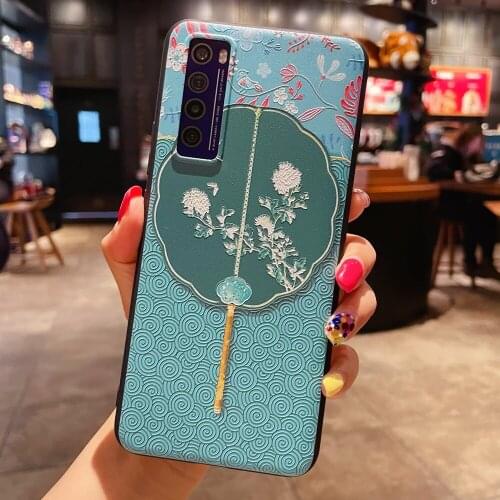 Sumkeymi Flower TPU Cover Phone Holder Case For HUAWEI Mate 20 30 40 Pro Lite Honor 20 20i 30 Pro X10 Lite Hand Band Cases