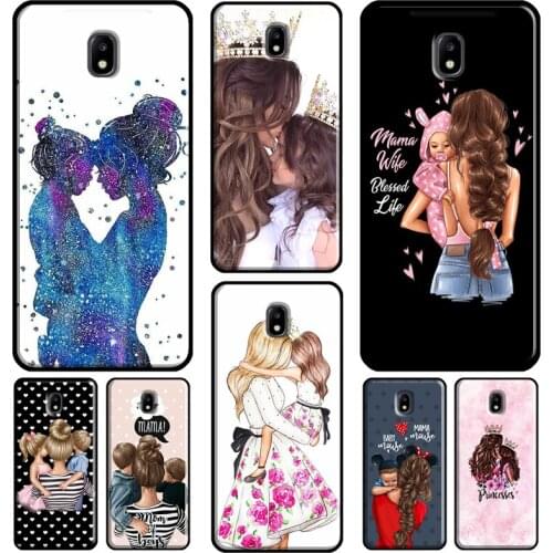 Beautiful Mother Daughter Son For Samsung Galaxy J7 J5 2017 A3 A5 J1 2016 J2 Prime A6 A8 A9 2018 J4 J6 Plus Phone Case