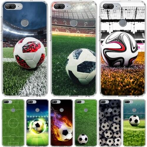 Football soccer ball design Phone Case for Huawei Honor 10 9 Lite Y9 Y5 Y6 Y7 2019 8X 8A 8S 7A 7X 10i 20i Pro V30 Art Coque Capa