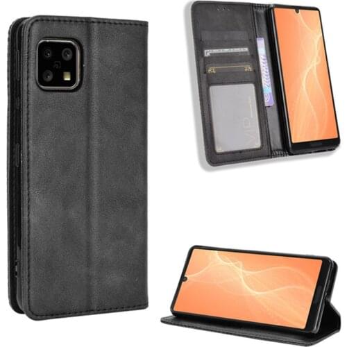 For Sharp Aquos Sense 4 Luxury Flip PU Leather Wallet Magnetic Adsorption Case For Sharp Aquos Sense 4 Plus Sense4 Phone Bags