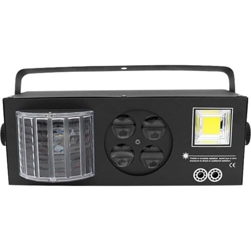 A DJ four-in-one with pattern + butterfly + strobe light + laser effect, suitable for ballroom, disco, party, family gathering