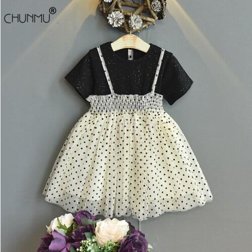 Kids Toddler Girl Summer Dresses Star Stitching Lace Mesh Children Birthday Party Vestidos Casual Baby Girls Clothing