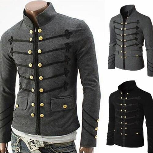 Lugentolo Slim High Collar Jacket Women Fall Fashion Double Breasted Solid Color Long Sleeves Plus Size Mens Clothing