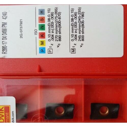 ORIGINAL 10PCS CARBIDE INSERT R390-170408M-KH3330