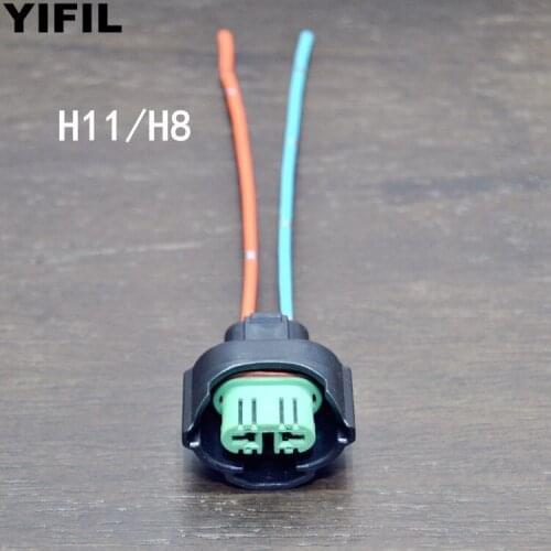 10/20/50/100pcs/lot 2 Pin/Way Fog Light Lamp H11 H8 Connector Plug With Cable Pigtail For Toyota Honda Mazda