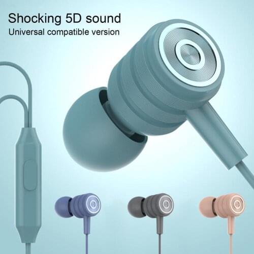 Y01 Wired Earphone In-ear Heavy Bass Line Control 3.5mm 5D Surround Stereo Sound Earphone for Sports