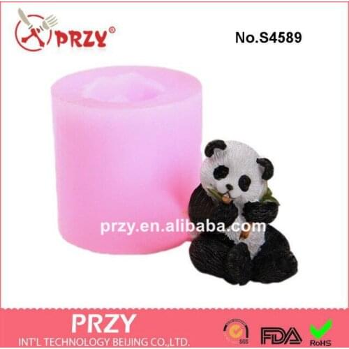 Silicone mold Panda 3D soap mold animal soap mold food grade silicone animal soap mold