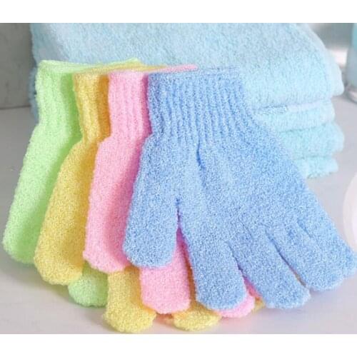 Bathroom Health Supplies Convenient and Comfortable Exfoliating Bath Glove Five Fingers Bath Gloves LX2337