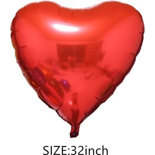 RED Heart Birthday Party LOVE Aluminum Foil Balloon Thanksgiving New Year Christmas Wedding Valentines Day Decoration