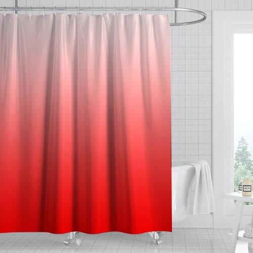 Shower Curtain Blue Purple Rose Red Green Bathroom Waterproof Gradient Color Design Fabric Bathtub Bath Decor With 12 Hooks