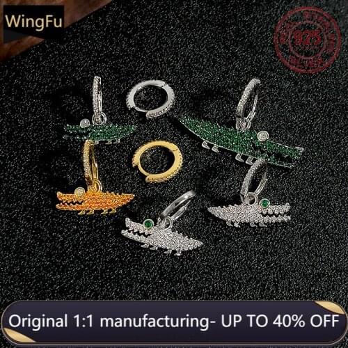 Fashion women s925 sterling silver sweet and cute crocodile earrings luxury brand monaco jewelry birthday gift