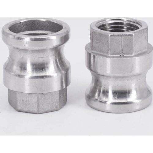 1/2" BSPT Female x Plug Type A Camlock Quick Disconnect Coupling 304 Stianless Cam Groove For Hose Pumps Homebrew 3/4"1"2"