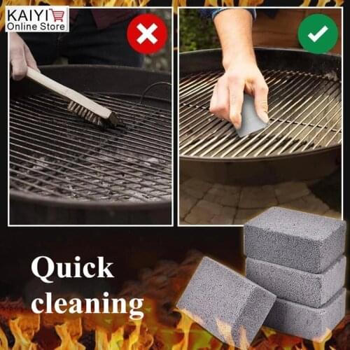 1Pcs BBQ Grill Cleaning Brick Block Barbecue Cleaning Stone BBQ Racks Stains Grease Cleaner BBQ Tools Kitchen Decorates Gadgets