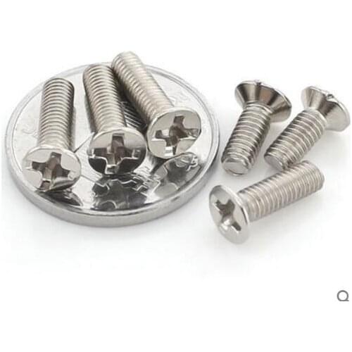 1000pcs Flat head screws M2*3mm screws M2 screws Nickel plated KM screws