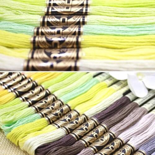 50 Pieces Original French DMC Thread Embroidery Cross Stitch Floss Yarn Thread 8.7 Yard Length 6 Strands