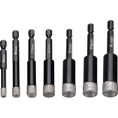 6/8/10/12/14/16/30mm Dry Drill Bits Hole Saw Ceramic Tile Vitrified Brick