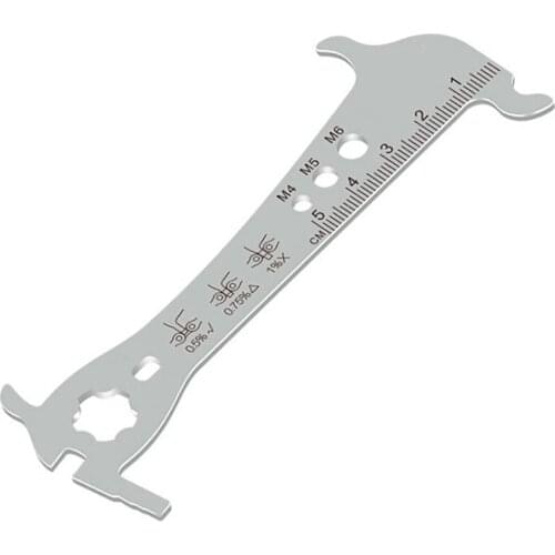 6 In 1 Bike Bicycle Chain Checker Wear Indicator Chain Hook Bolt Measurement For 8 9 10 11 Speeds Stainless Steel Repair Tools