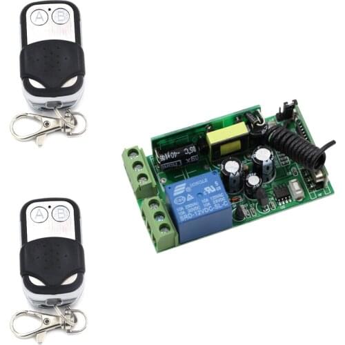 AC 85V 110V 220V 230V 250V1CH 10A RF Wireless Remote Switch For Light Lamp LED Wide Voltage Receiver and Transmitter
