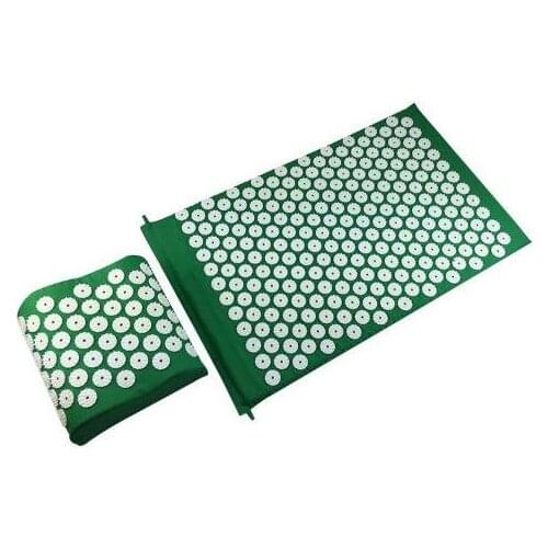Yoga Acupuncture Massage Cushion with Pillow Spike Acupressure Mat Body Muscle Pain Relief Massager Pillow Body Relax