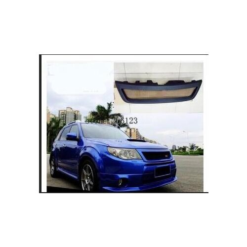 Car avant Grill Grille cas avec une bande pour For Subaru Forester 2009-2012 Send black