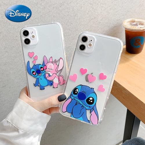 Disney Stitch Phone Cases for IPhone 6 6s 7 8 Plus X XS Max XR 11 Pro Max 12 Pro Max Anti-fall Phone Back Covers Cartoon Shells