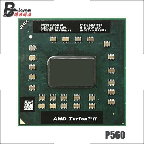AMD Turion II Dual-Core Mobile P560 2.5 GHz Dual-Core Dual-Thread CPU Processor TMP560SGR23GM Socket S1