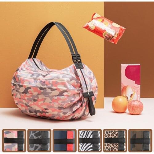 Shopping Bag Eco-friendly Reusable Portable Nylon Supermarket Travel Bag for Daily Life Grocery Fashion Pocket Tote Bags bolsa