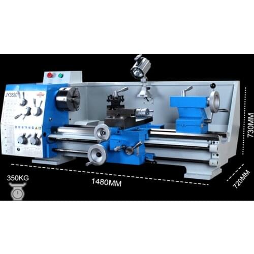 JY3680 Mini Lathe Metal Industry Desktop High-power Multi-function Household High-precision Metal Processing Machine Tool