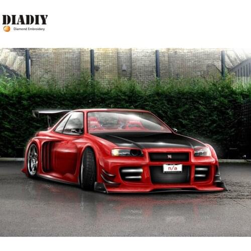 Full Square&round Diamond 5D DIY Diamond Painting Photo Custom red Sports car 3D Embroidery Cross Stitch Mosaic Decor