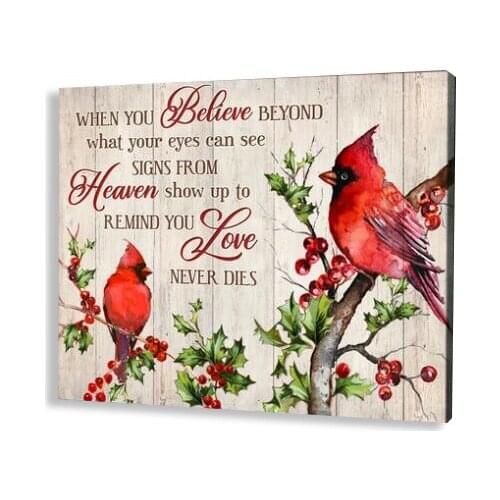 Magpie Bird Canvas Painting Inspiration Words Room Posters Love Never Die Printing Wall Art Decor Pictures For Living Room Home