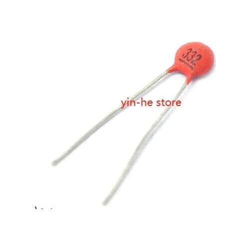 Ceramics capacitors 332 3.3 NF 3300 pf 50 v disk ceramic dielectric capacitors 100pcs