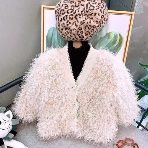 Baby Girl Faux Fur Jacket Kids Winter Autumn Spring Toddler Child Glam Warm Coat Outwear Baby Party Clothes for Girls 1-6Yrs
