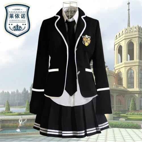 Brands Lehno Junior/Senior high school Studernts School Uniforms Chorus Clothing Girls Tracksuits Sport Suits Shirt+coat+Skirt